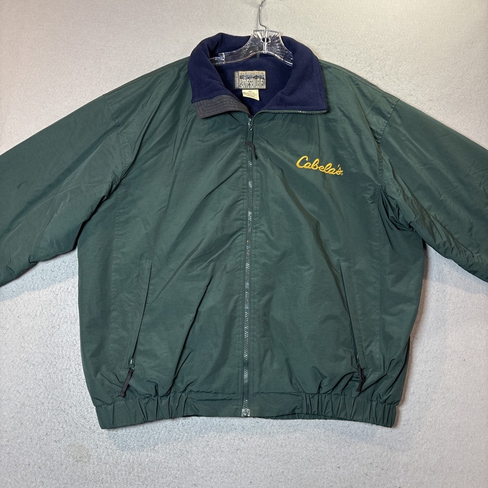 Vintage Cabela's Destination 10,000 Ft Above Sea level fleece XL Jacket winter